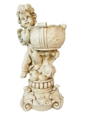 Фигура Ангел с чашей "Цветок" Н-53см F802 в интернет гипермаркете «Планета Лета». Фото