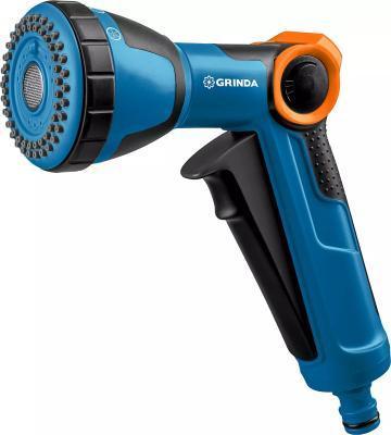 Пистолет GRINDA поливочный PROLine X-S, душевой, 4 режима, курок спереди,двухкомпонентный с регулято в интернет гипермаркете «Планета Лета». Фото