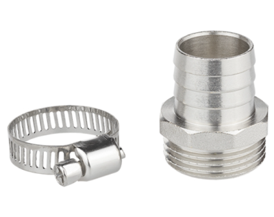 Комплект для подключения садового шланга 3/4" с наруж. рез. 3/4" (штуцер + хомут), MP в интернет гипермаркете «Планета Лета». Фото