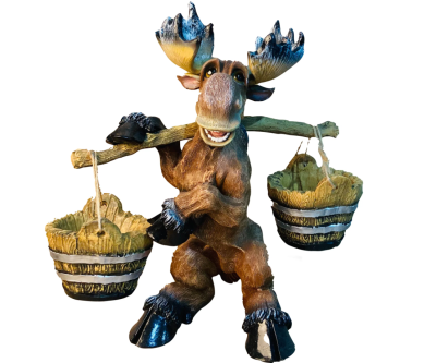 Фигура Лось с коромыслом Н-38см, L-39cм в интернет гипермаркете «Планета Лета». Фото