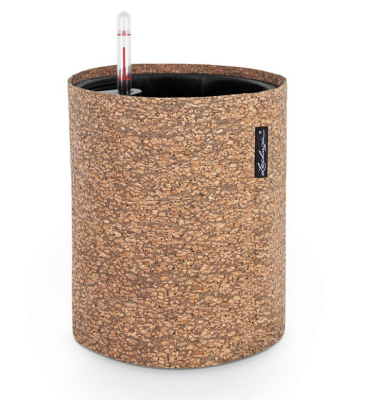 Кашпо Lechuza "Trendcover Cork Complete dark natural" (пластик), D23хН26,5 см в интернет гипермаркете «Планета Лета». Фото