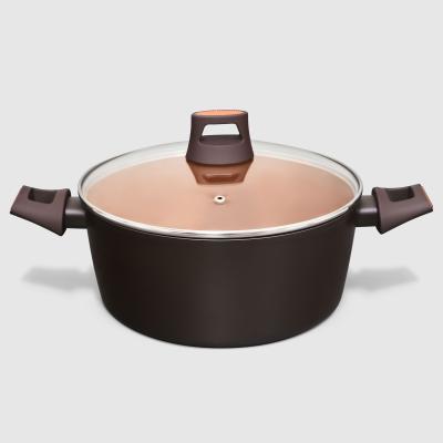 КАСТРЮЛЯ С КРЫШКОЙ 24СМ TERRA в интернет гипермаркете «Планета Лета». Фото