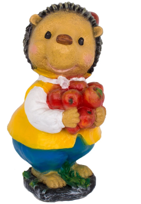 Фигура Еж мультяшный с яблоками Н-38см F1002 в интернет гипермаркете «Планета Лета». Фото