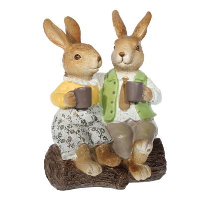 Фигурка декоративная "Зайцы", L12,5 W10,5 H17,5 см в интернет гипермаркете «Планета Лета». Фото