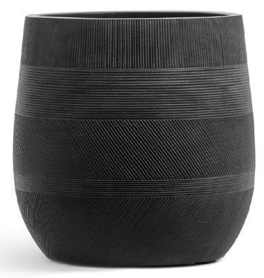 Кашпо TREEZ Ergo Graphics округлая чаша черный графит в-43 см, д-43 см, 60л TREEZ Collection в интернет гипермаркете «Планета Лета». Фото Кашпо TREEZ Ergo Graphics округлая чаша черный графит в-43 см, д-43 см, 60л в интернет гипермаркете «Планета Лета». Фото