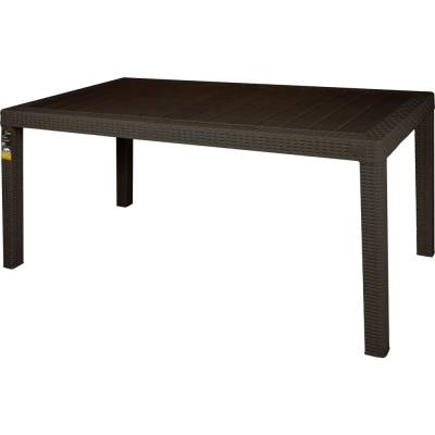 Стол пластиковый большой  Rattan 1532х789х701мм, горький шоколад в интернет гипермаркете «Планета Лета». Фото