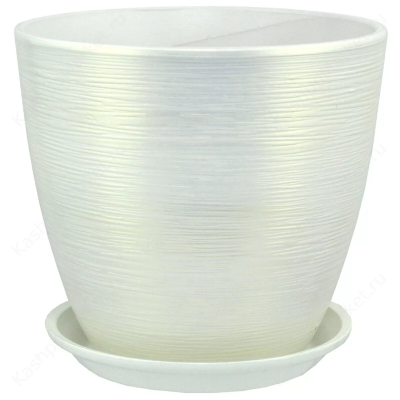 Горшок бутон Перламутр бел (РС55) 15см, 2л в интернет гипермаркете «Планета Лета». Фото