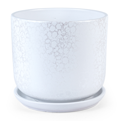 Горшок Питон цилиндр белый с/п d26, h23см, 9,5л в интернет гипермаркете «Планета Лета». Фото