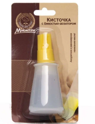 Кисточка с ёмкостью-дозатором силикон 11,5x5 см MARMITON 17208 в интернет гипермаркете «Планета Лета». Фото