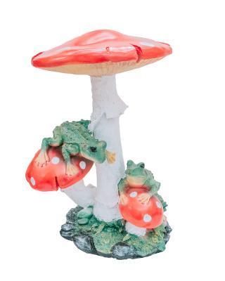 Фигура Гриб тройной с двумя лягушками H-43 см ФП283 в интернет гипермаркете «Планета Лета». Фото