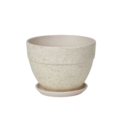 Горшок Бежевый камень овал борт d18, h13см, 2,1л в интернет гипермаркете «Планета Лета». Фото