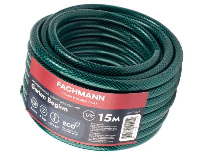 Шланг FACHMANN Garten Beginn. ПВХ, 1,8 мм, диаметр 1/2 (12,5 мм), бухта 15 м. в интернет гипермаркете «Планета Лета». Фото