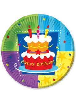 Тарелка С ДР Тотр Праздничный 17 см 6 шт в интернет гипермаркете «Планета Лета». Фото