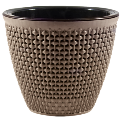 Кашпо "Ротанг" (2,25л.) Цв. Мокачино (Арт. КШ-9715) в интернет гипермаркете «Планета Лета». Фото