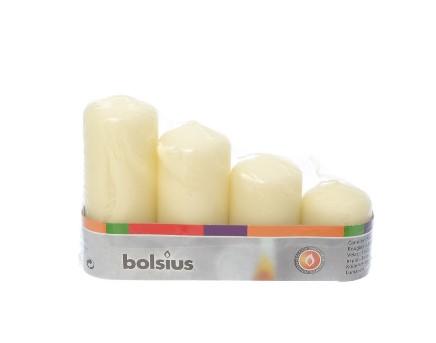 Набор свечи столбики 130х50, 111х50, 90х50 Белый в интернет гипермаркете «Планета Лета». Фото