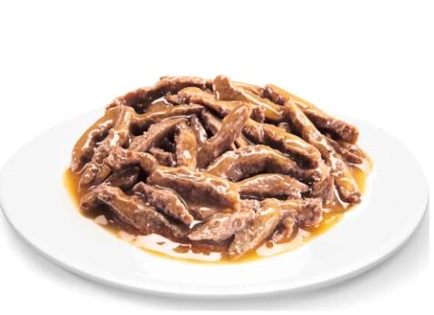 Корм влажный для кошек старше 7 лет PERFECT FIT стерилизованных, с курицей в соусе, 75г в интернет гипермаркете «Планета Лета». Фото