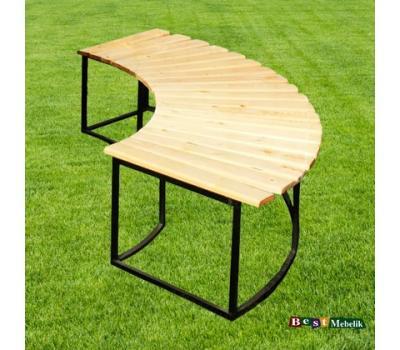 Лавка четверть круга ММ-16/221 в интернет гипермаркете «Планета Лета». Фото