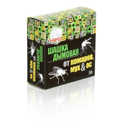 Шашка дымовая HELP от комаров, мух и ос инсектиц 50г 80233 в интернет гипермаркете «Планета Лета». Фото