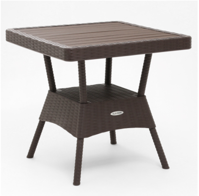 Стол квадратный RATTAN Ola Dom (коричневый) в интернет гипермаркете «Планета Лета». Фото
