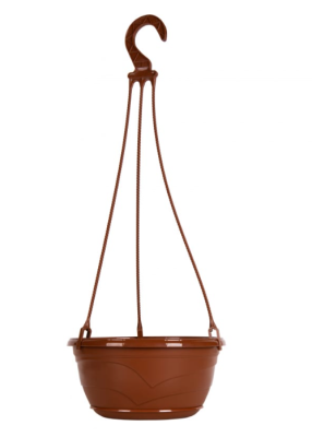 Подвесной горшок Венеция D 22,5, 2,8л терракот с подд. 5plast в интернет гипермаркете «Планета Лета». Фото Подвесной горшок Венеция D 22,5, 2,8л терракот с подд. в интернет гипермаркете «Планета Лета». Фото