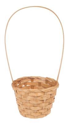 Корзина плетеная "Бамбук" D13хН9,5/28см. Коричневая в интернет гипермаркете «Планета Лета». Фото