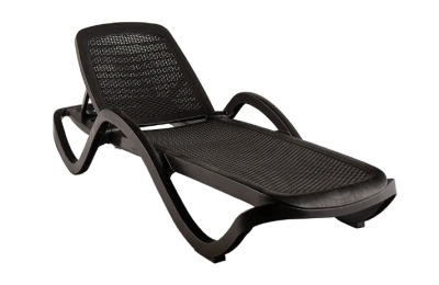 Шезлонг пластик CAPRI плетеный шоколад ЦБ-00000889 в интернет гипермаркете «Планета Лета». Фото