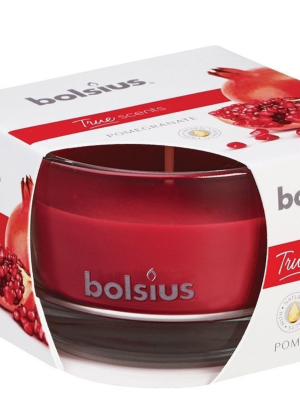 Свеча Болсус в стекле 90*63 Гранат в интернет гипермаркете «Планета Лета». Фото