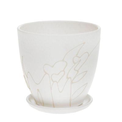 Горшок В/О "Кураж" керам белый №2 в интернет гипермаркете «Планета Лета». Фото