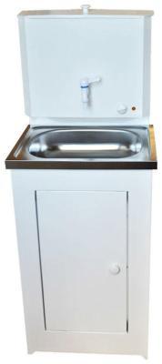 Умывальник дачный, с подогр., нерж.мойка, белый 74\4\6 в интернет гипермаркете «Планета Лета». Фото