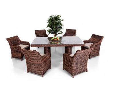 Комплект мебели стол прямоугольный + 6 кресел CYH112W в интернет гипермаркете «Планета Лета». Фото