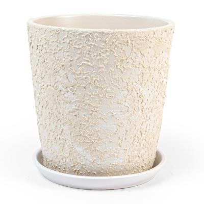 Горшок Лава конус бежевая с/п d22, h22,5см, 5,6л в интернет гипермаркете «Планета Лета». Фото