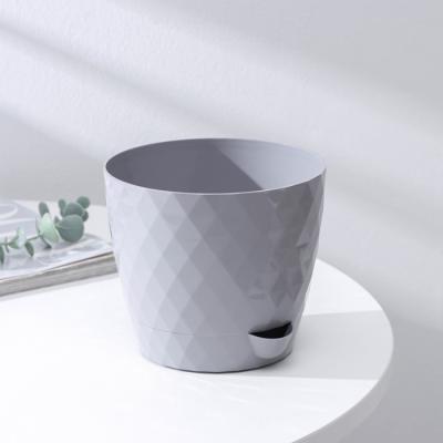 Горшок Румба d18, h17см, 3л серый шелк в интернет гипермаркете «Планета Лета». Фото