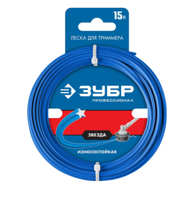 Леска для триммера ЗВЕЗДА 2.0 мм 15 м ЗУБР в интернет гипермаркете «Планета Лета». Фото