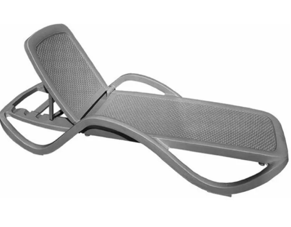 Шезлонг пластик CAPRI плетеный серый ЭП644383 в интернет гипермаркете «Планета Лета». Фото