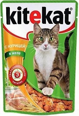 Корм Kitekat пауч курица в желе 85г в интернет гипермаркете «Планета Лета». Фото