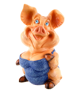 Фигура Кабан мультяшный-девочка Н-29см, L-23см, В-16см в интернет гипермаркете «Планета Лета». Фото