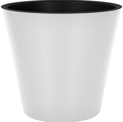 Горшок для цветов InGreen London D230 мм, 5л, с дренажной вставкой, белый в интернет гипермаркете «Планета Лета». Фото