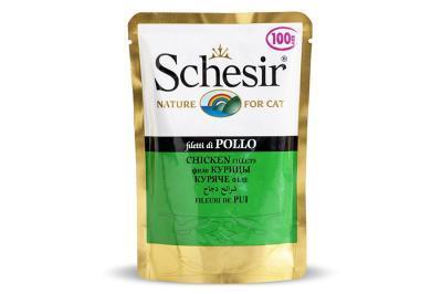 "Schesir" консервы для кошек ФИЛЕ ЦЫПЛЁНКА 100гр (уп-20шт) в интернет гипермаркете «Планета Лета». Фото
