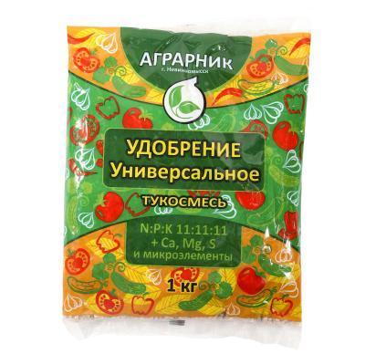Удобрение универсальное тукосмесь NPK 11:11:11+Ca,Mg,S 1кг А в интернет гипермаркете «Планета Лета». Фото