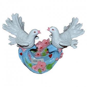 Фигура Голуби с цветами Н-21см,L-34см F825 в интернет гипермаркете «Планета Лета». Фото