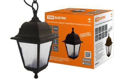 Светильник сад-парк НСУ 04-60-001 четырехгр подвес пласт черн TDM в интернет гипермаркете «Планета Лета». Фото