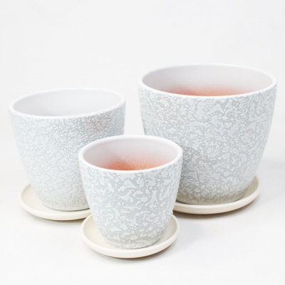 Кашпо МАДЖЕНТА белый  крокус d 12, 0,7л в интернет гипермаркете «Планета Лета». Фото