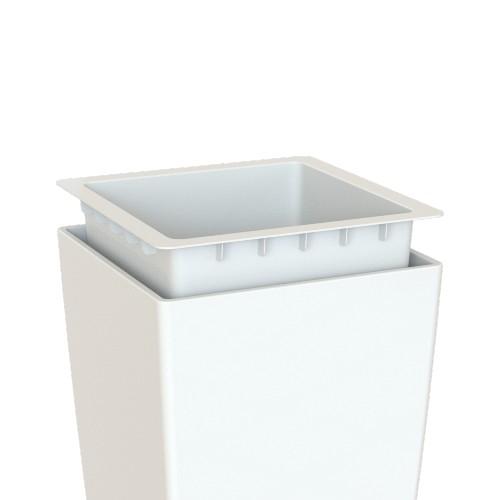 Кашпо Артевази Pisa L33 W33 H60 см белое глянцевое комплект Все-в-одном 818086 в интернет гипермаркете «Планета Лета». Фото