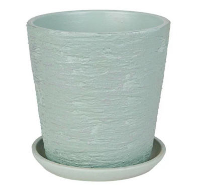 Горшок Лофт зеленый готика борт d22, h23см, 5,5л в интернет гипермаркете «Планета Лета». Фото