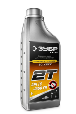 ЗУБР EXTRA 2Т-П полусинтетическое масло для 2-тактных двигателей, 1 л в интернет гипермаркете «Планета Лета». Фото