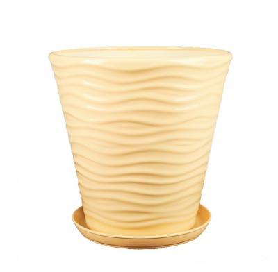 Горшок Новая Волна № 3 d23,5см, h23,4см, 5,5л, крошка бежевый, 51968 в интернет гипермаркете «Планета Лета». Фото