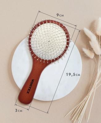 Расческа деревянная массажная круг 19 см "VORTEX" / 30 в интернет гипермаркете «Планета Лета». Фото