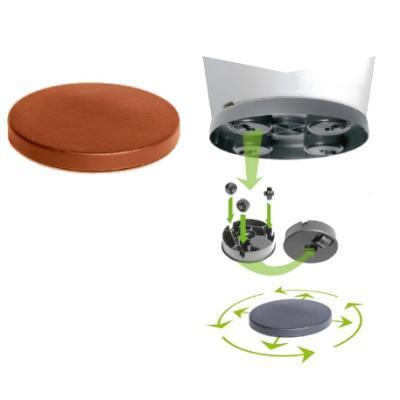 Подставка на колесиках Mobile Platform Round теракот (terracota) d39 h4,5 см в интернет гипермаркете «Планета Лета». Фото