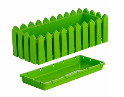 Кашпо прямоугольное "Лардо" (салатовый) в интернет гипермаркете «Планета Лета». Фото