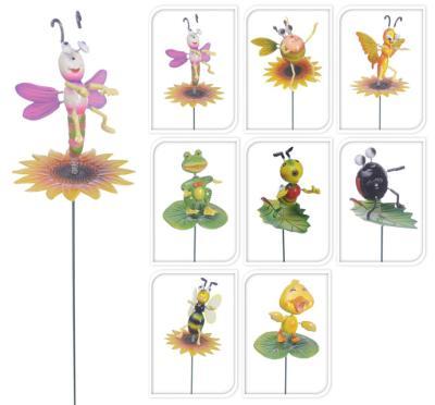 Декор садовый Жуки на листе штекер 59,5 см 557000050 в интернет гипермаркете «Планета Лета». Фото